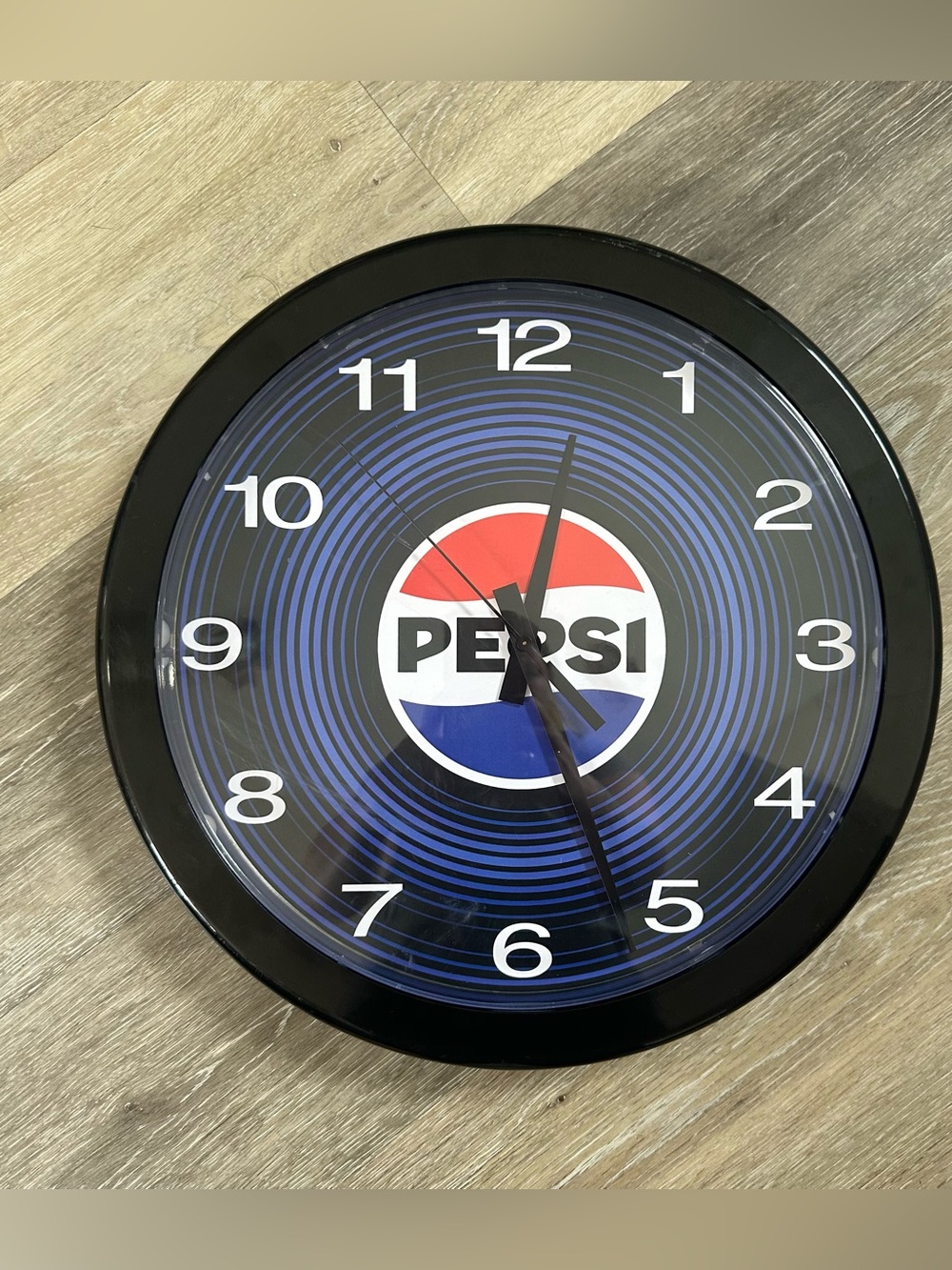 Vintage Pepsi Wall Clock Made In The USA Battery Operated Tested Works